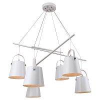 Люстра потолочная шестирожковая Lussole LGO E14 220В Белый картинка 